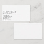 黒お洒落モダン白 名刺 (正面/裏面)