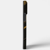 黒お洒落モノグラムのと金ゴールド Case-Mate iPhoneケース (裏面 / 右)