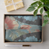 黒お洒落ヴィンテージフローラベアデコパージュ 薄葉紙 (ギフト)