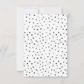 黒お洒落冬リースウェディングRSVPカード 出欠カード (裏面)