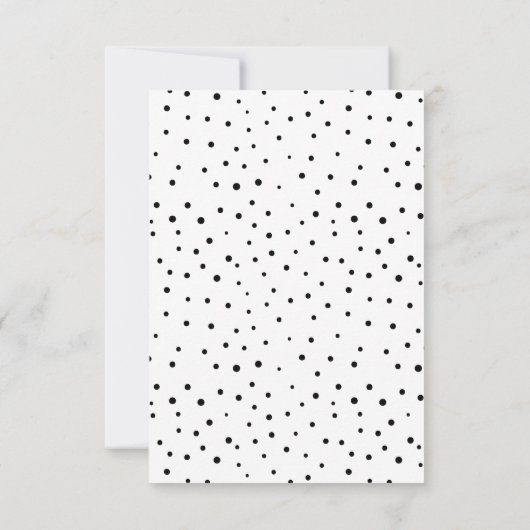 黒お洒落冬リースウェディングRSVPカード 出欠カード (裏面)