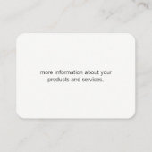 黒お洒落時計アイコン 名刺 (裏面)