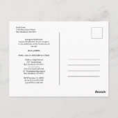 黒お洒落書モダン写真院生 ポストカード (裏面)