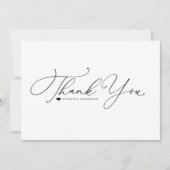 黒お洒落書卒業 サンキューカード (正面)