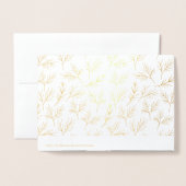 黒お洒落書結婚の感謝 箔カード (裏面封筒付き)