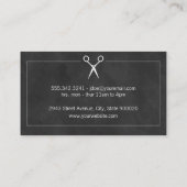 黒お洒落濃いダークウッド色ブロック 名刺 (裏面)