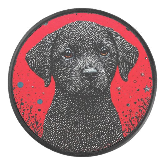黒お洒落犬 アイスホッケーパック (正面)