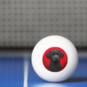 黒お洒落犬 卓球ボール (ネット)