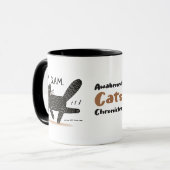 黒お洒落猫の駆け付け午前3時 マグカップ (正面左)
