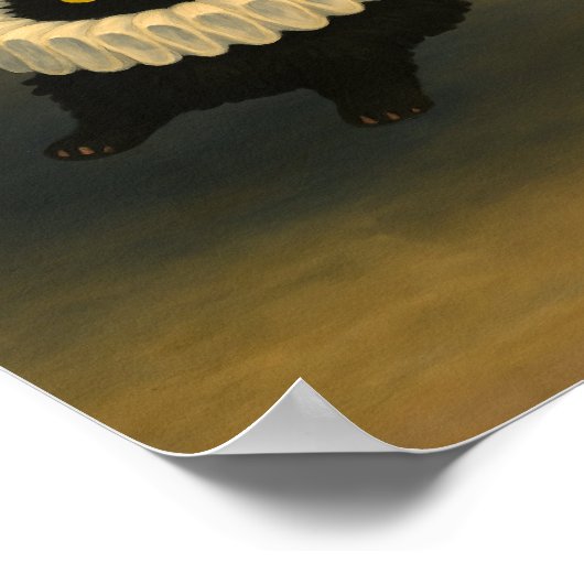 黒お洒落猫ジブリスタイルポスター ポスター (角)