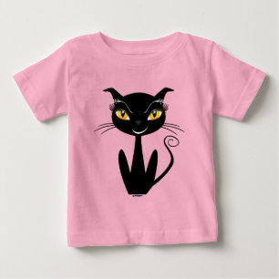 黒お洒落猫 ベビーTシャツ