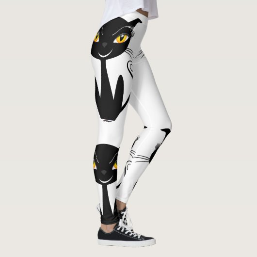 黒お洒落猫 レギンス (右)