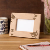 黒お洒落猫 レーザー彫刻フレーム (左)