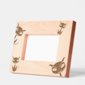 黒お洒落猫 レーザー彫刻フレーム (左)