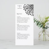 黒お洒落白フローリッ結婚シュのメニュー メニュー (スタンド正面)