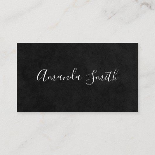 黒お洒落白 名刺 (裏面)