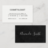 黒お洒落白 名刺 (正面/裏面)