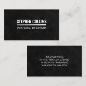 黒お洒落色 |金属トリムバー 名刺 (正面/裏面)