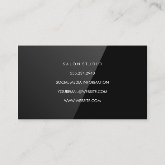 黒お洒落高光沢 名刺 (裏面)