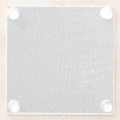 黒お洒落:レザーテクスチャエレガンス ガラスコースター (裏面)