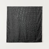 黒お洒落:レザーテクスチャエレガンス タペストリー (正面(横))