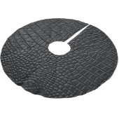 黒お洒落:レザーテクスチャエレガンス ブラッシュドポリエステルツリースカート (アングル)