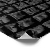 黒お洒落：レザーテクスチャエレガンス ポスター (角)