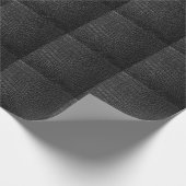 黒お洒落:レザーテクスチャエレガンス ラッピングペーパー (角)