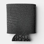 黒お洒落:レザーテクスチャエレガンス 缶クーラー (裏面)