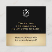 黒お洒落GoogleレビューQRコード公証人マーケティング スクエア名刺 (正面)