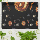 🖤黒かぼちゃキングキッチンタオル🎃 キッチンタオル (折り畳み)