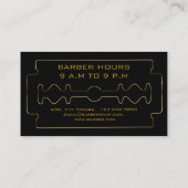 黒かみそり刃理容師美容師 名刺 (裏面)