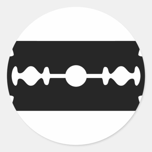 黒かみそり刃 ラウンドシール (正面)