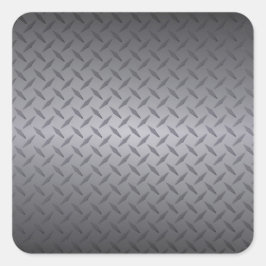 黒からグレーのフェードダイヤモンドプレート鋼の背景 スクエアシール