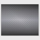 黒からグレーのフェードダイヤモンドプレート鋼の背景 ラッピングペーパー (フラット)
