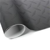 黒からグレーのフェードダイヤモンドプレート鋼の背景 ラッピングペーパー (ロールコーナー)