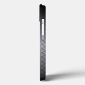 黒からグレーのフェードダイヤモンドプレート鋼の背景 Case-Mate iPhoneケース (裏面 / 左)