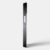 黒からグレーのフェードダイヤモンドプレート鋼の背景 Case-Mate iPhoneケース (裏面 / 右)