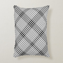 黒からグレーのボールまたは穴、十字形の正方形 アクセントクッション