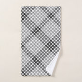 黒からグレーのボールまたは穴、十字形の正方形 バスタオルセット (ハンドタオル)