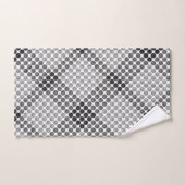 黒からグレーのボールまたは穴、十字形の正方形 バスタオルセット (ハンドタオル)