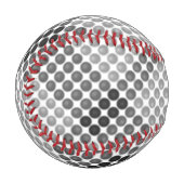 黒からグレーのボールまたは穴、十字形の正方形 野球ボール (正面左)