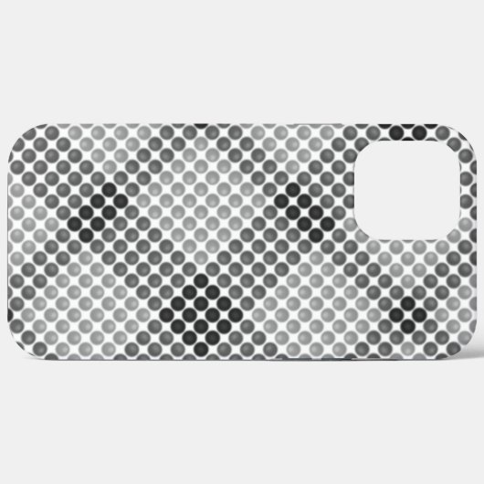 黒からグレーのボールまたは穴、十字形の正方形 Case-Mate iPhoneケース (裏面 (横))