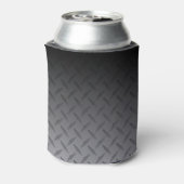 黒からグレーダイヤモンドプレートスチールルルックアート 缶クーラー (缶裏面)