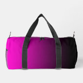 黒からホットピンクのグラデーション ダッフルバッグ (裏面)