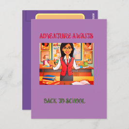 黒から学校の標準はがき ポストカード