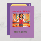 黒から学校の標準はがき ポストカード (正面/裏面)