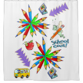 黒から学校へシャワクールーカーテン シャワーカーテン (正面)