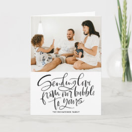 黒から愛を送る私たちのバブルからあなたの写真 シーズンカード