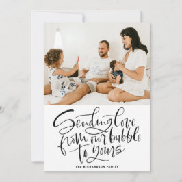 黒から愛を送る私たちのバブルからあなたの写真 シーズンカード